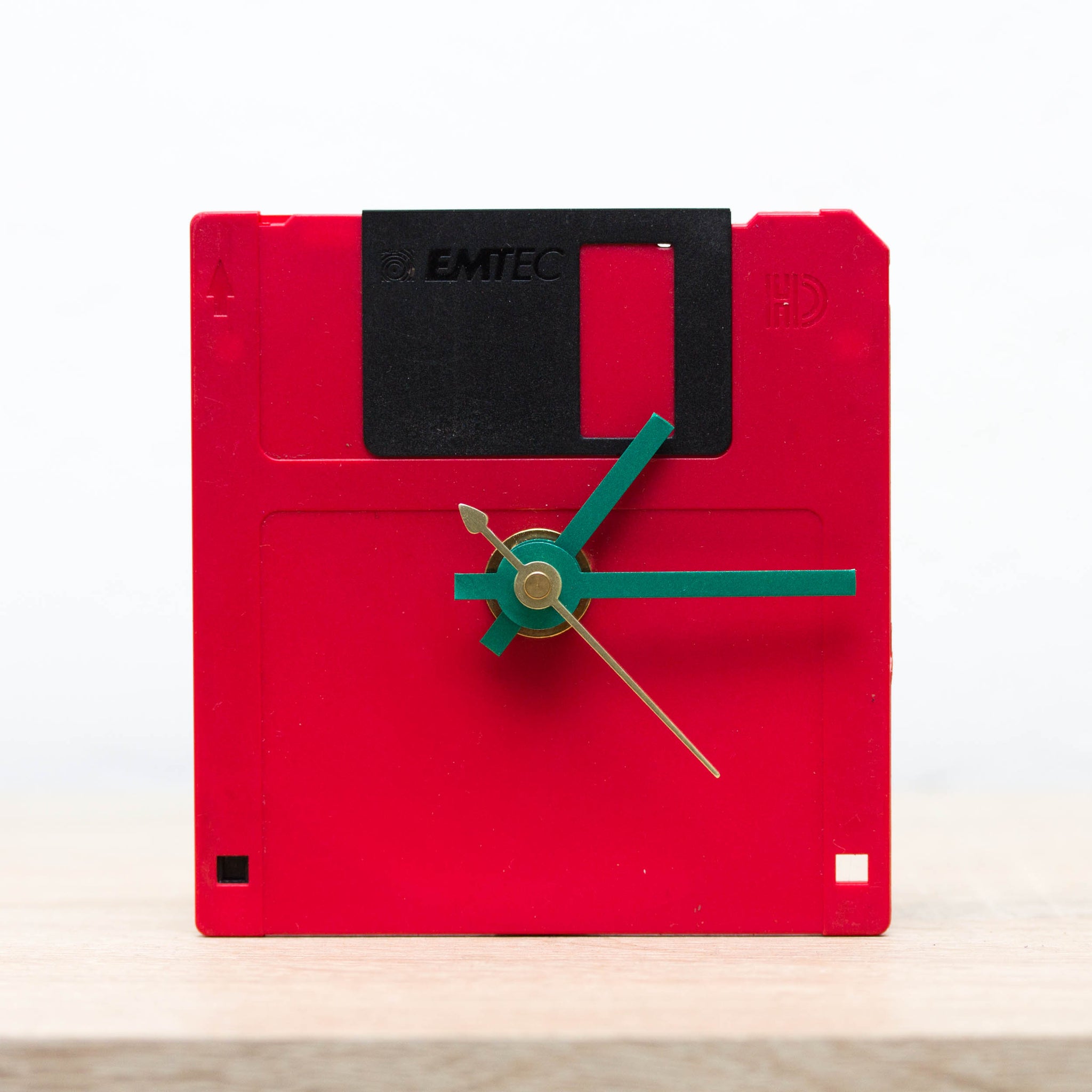 Unique Desk clock - recycled floppy disk clock