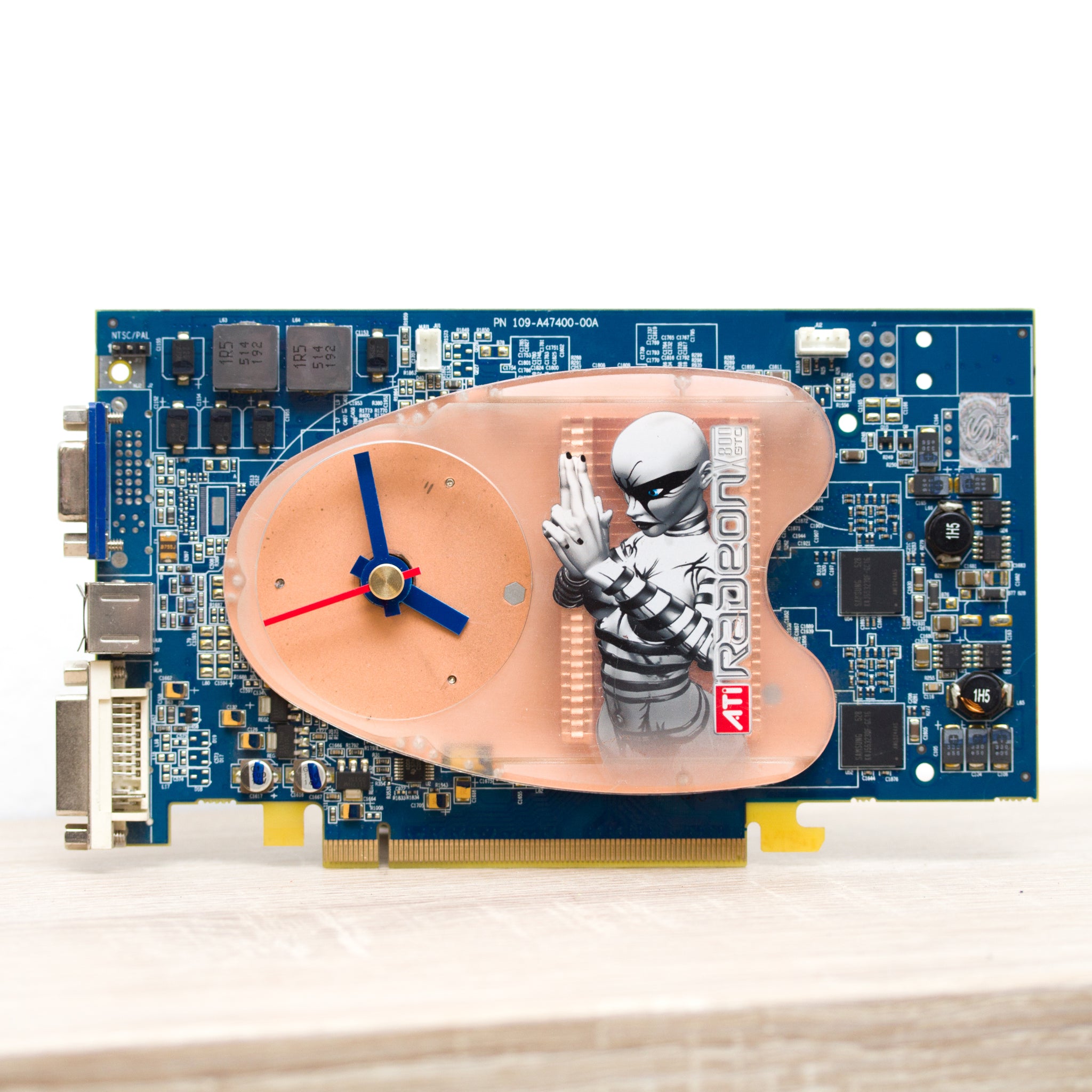 Desk clock - unique office clock, Recycled graphics card