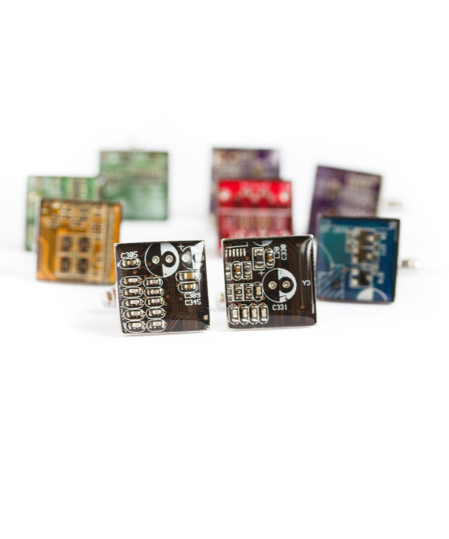 Square Circuit board Cufflinks
