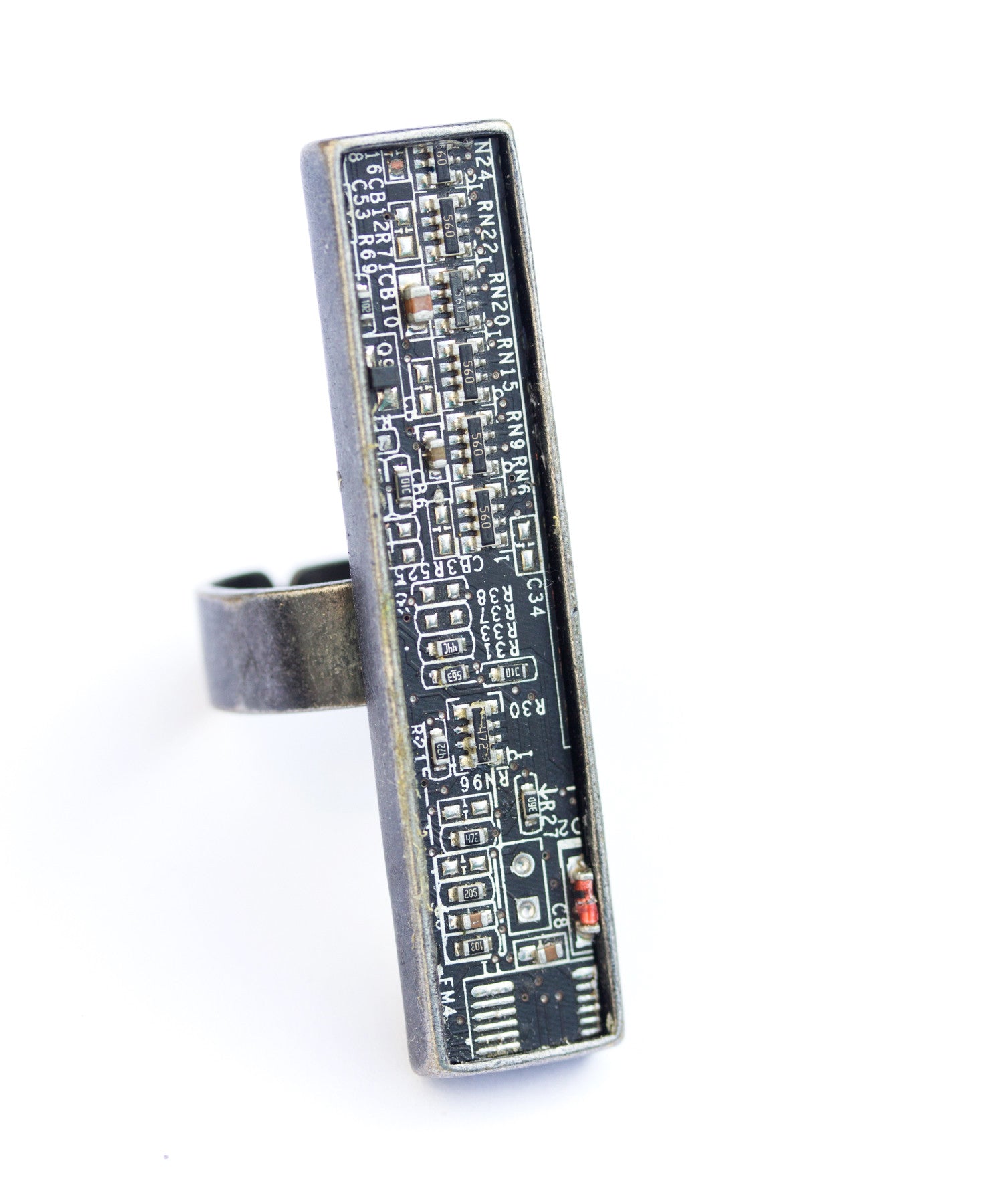 Big Circuit Board Statement ring 
