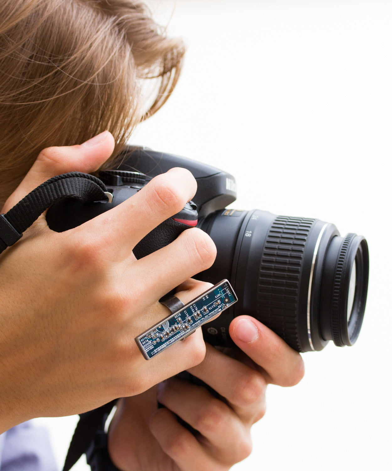 Big Circuit Board Statement ring 