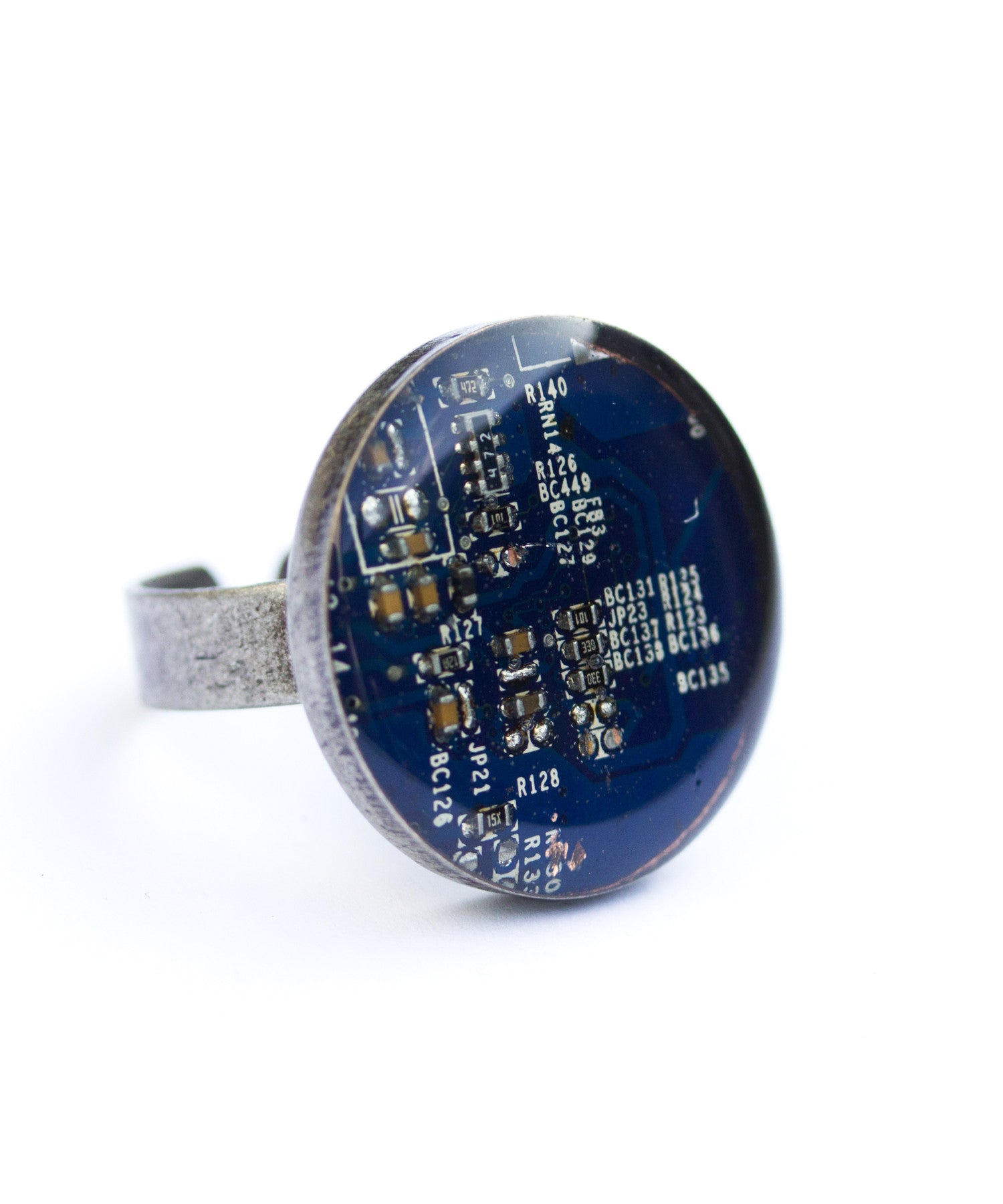 Big Round Circuit Board Ring - 22 mm