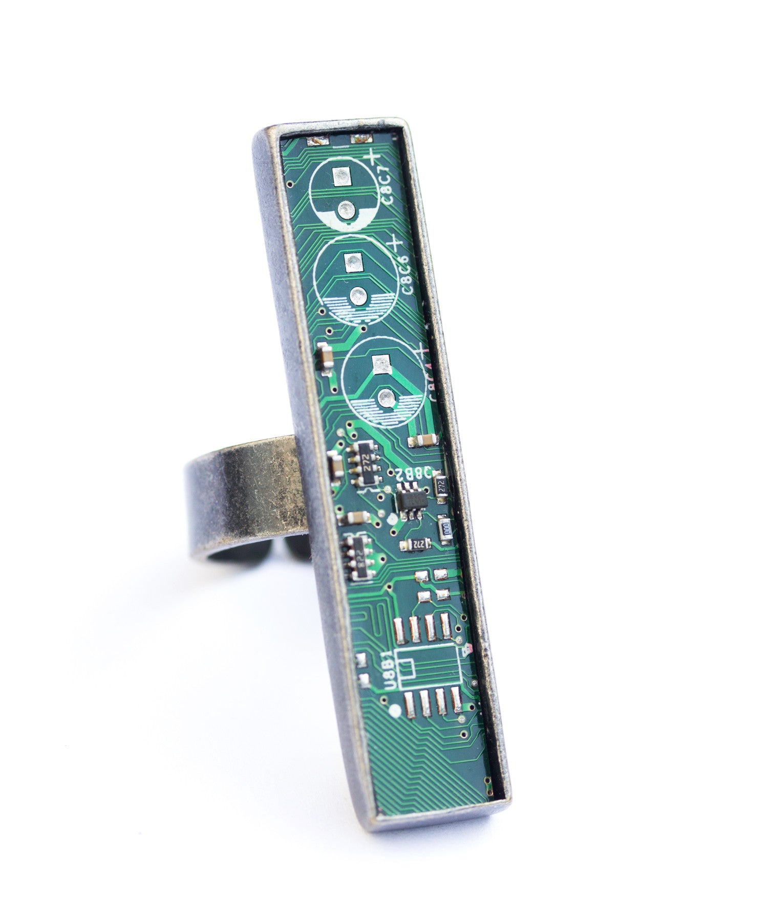 Big Circuit Board Statement ring 