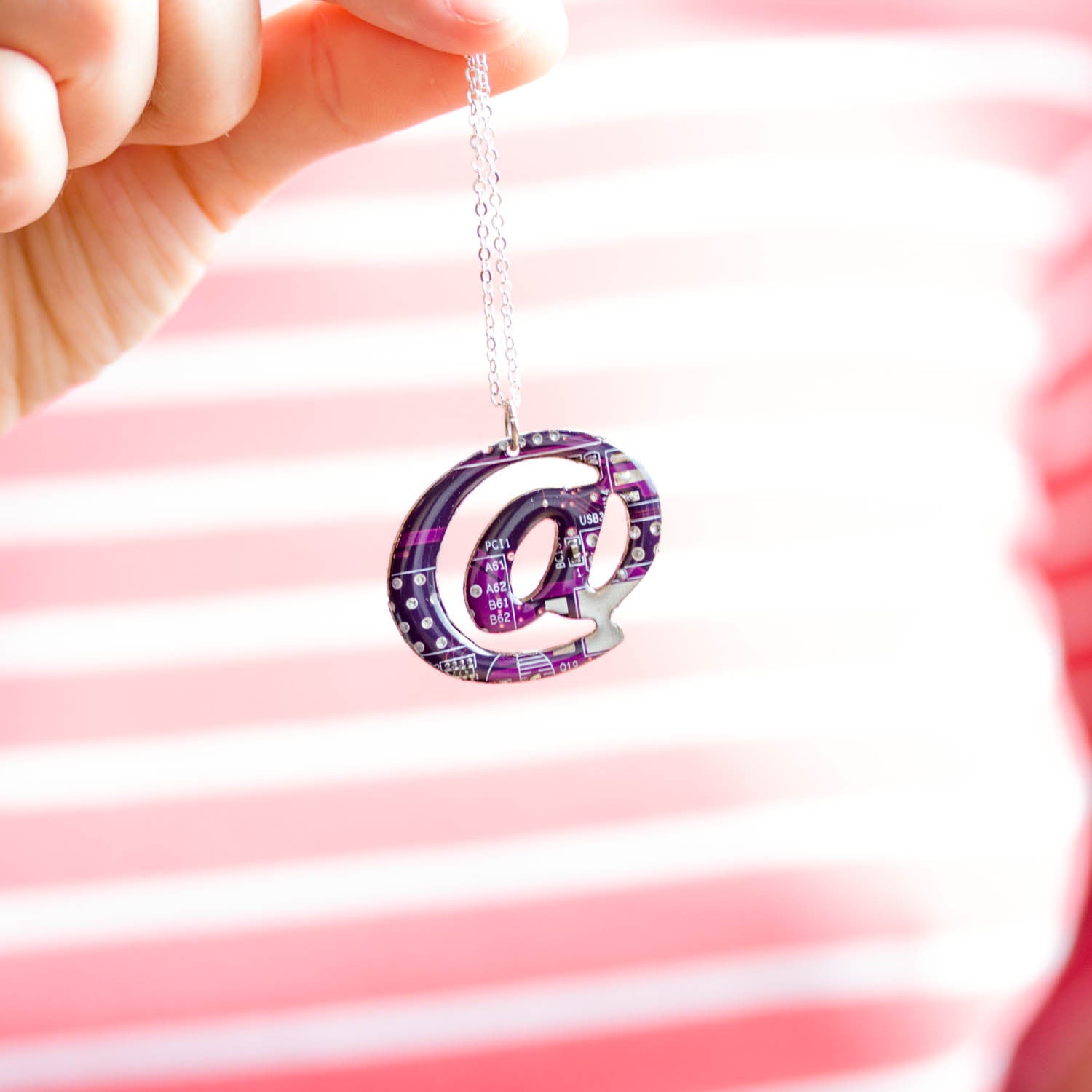 Circuit board geeky at necklace