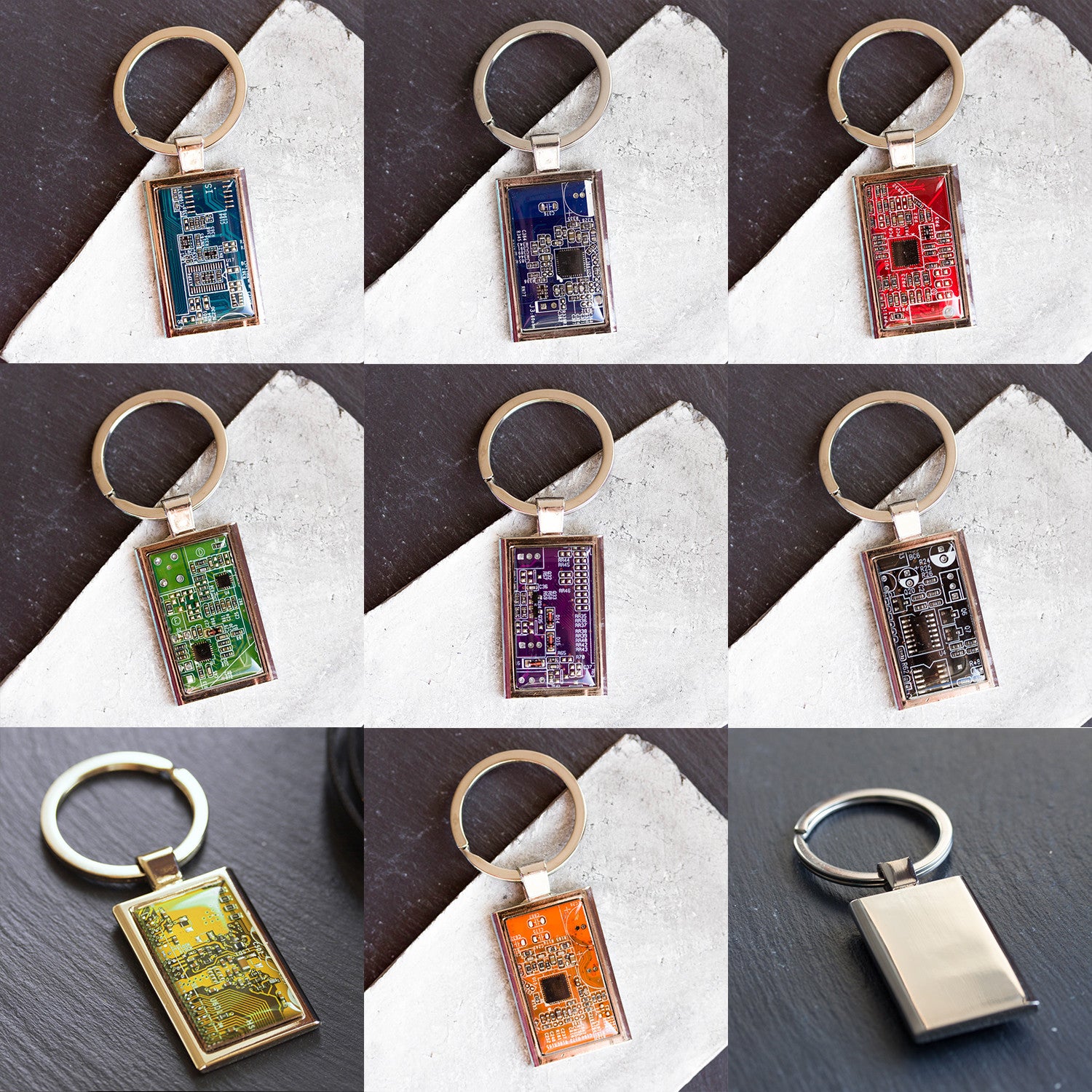 Circuit board keychain, groomsmen gift