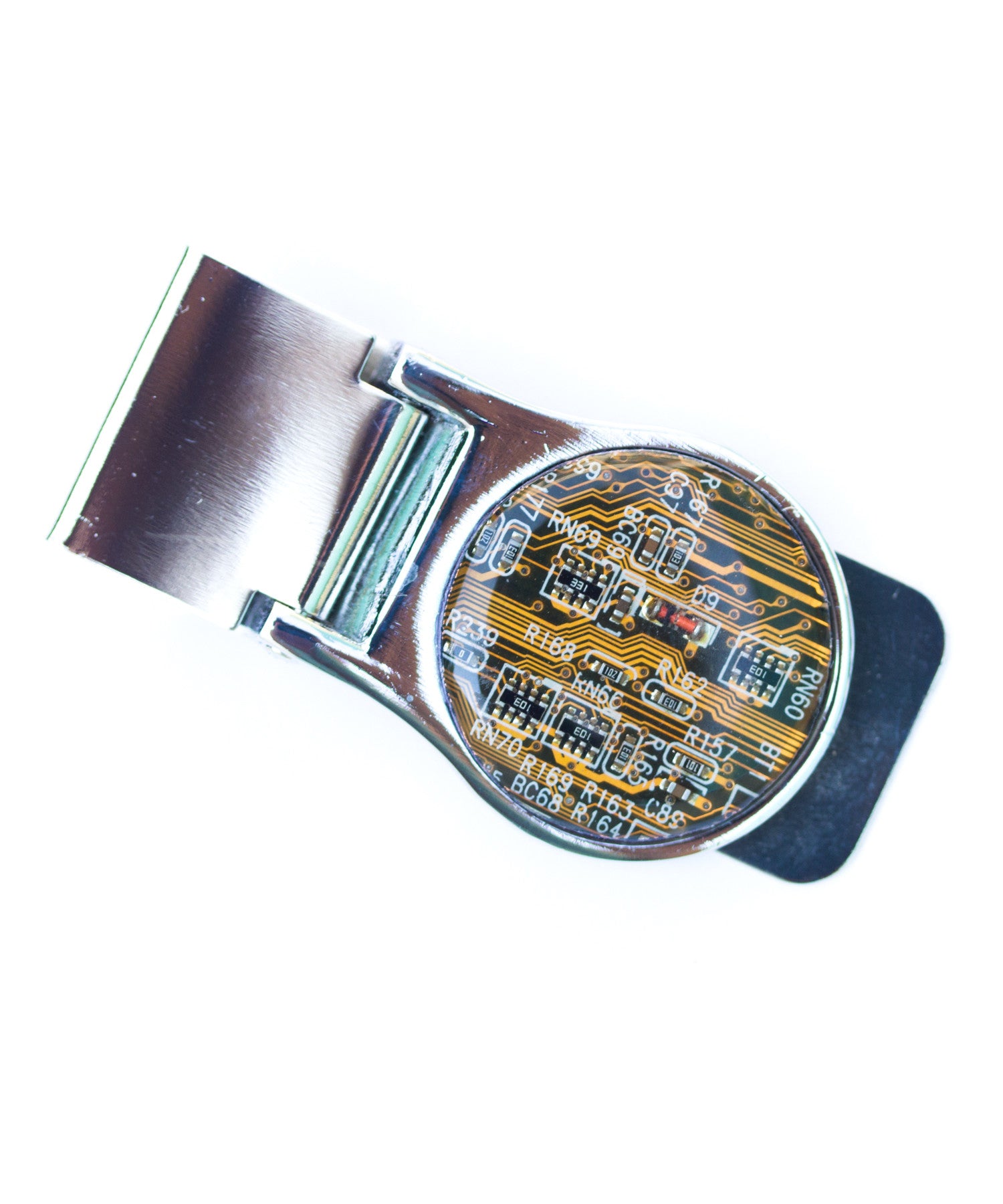 Round Circuit Board Money Clip